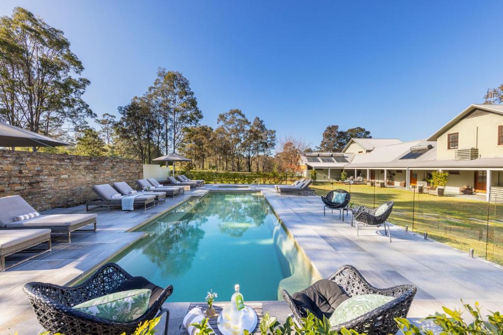 an image of a swimming pool in a house at Spicers Vineyards Estate in Pokolbin