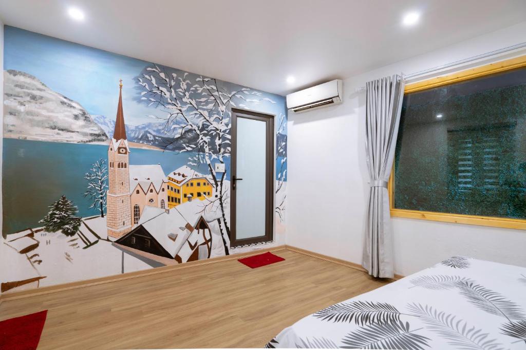 Postel nebo postele na pokoji v ubytování Private room in Halong center