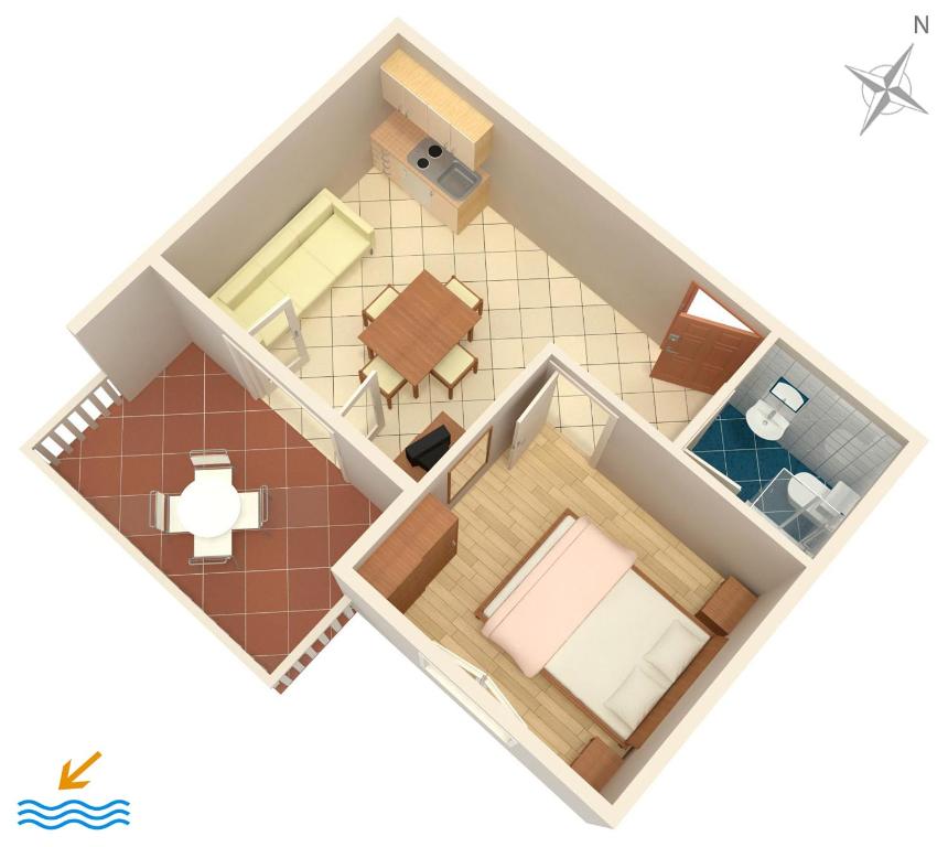 Plán poschodí v ubytovaní Apartments and rooms by the sea Zaglav, Dugi otok - 8144