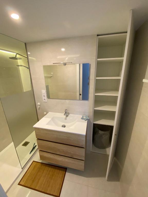 Koupelna v ubytování Superbe appartement Première ligne de mer