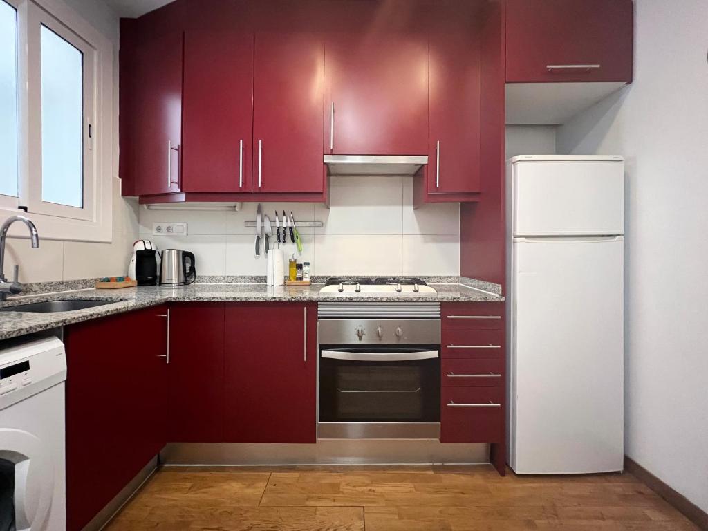 Kuchyň nebo kuchyňský kout v ubytování Stay U-nique Apartments Aribau II