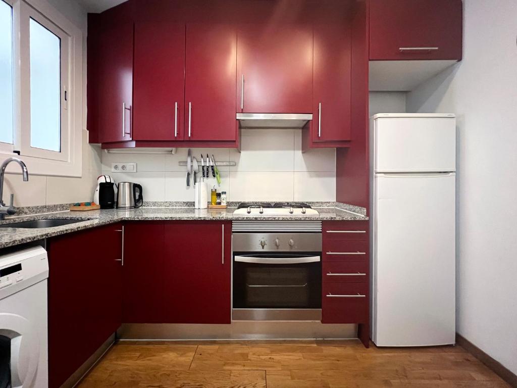 Kuchyň nebo kuchyňský kout v ubytování Stay U-nique Apartments Aribau II
