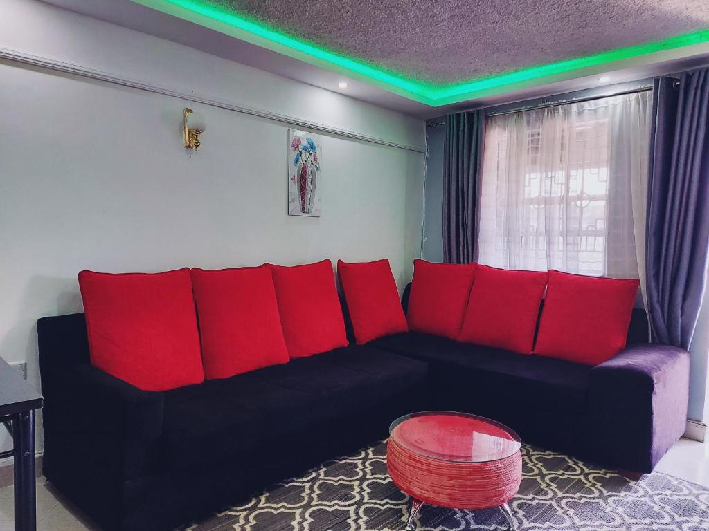 Posezení v ubytování Parkview apartments