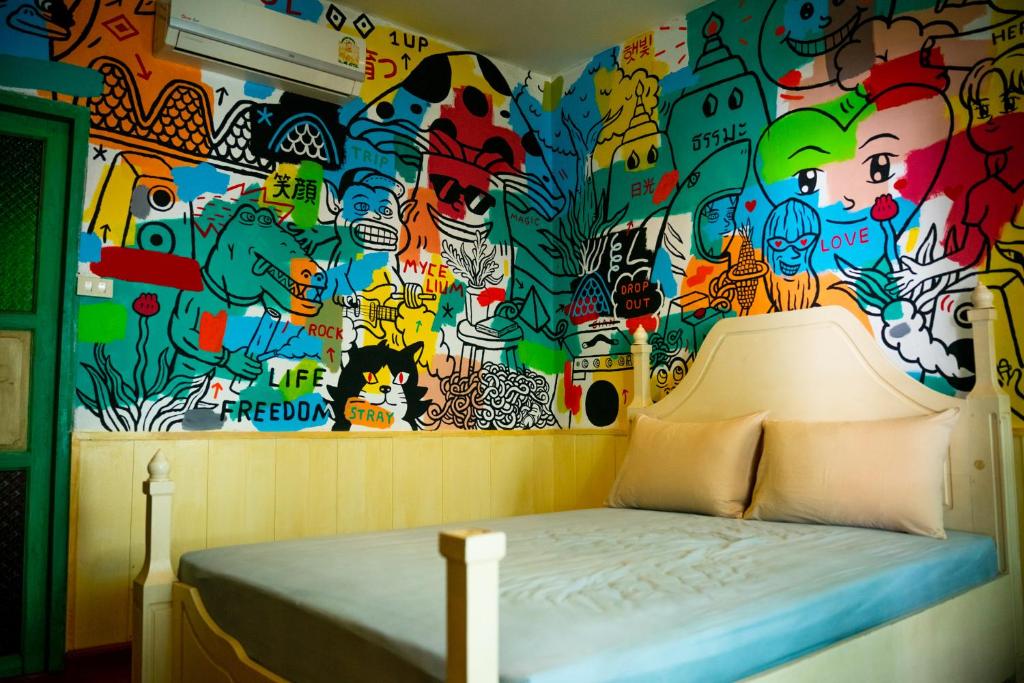 Posezení v ubytování Hostel and Music Bar Bros