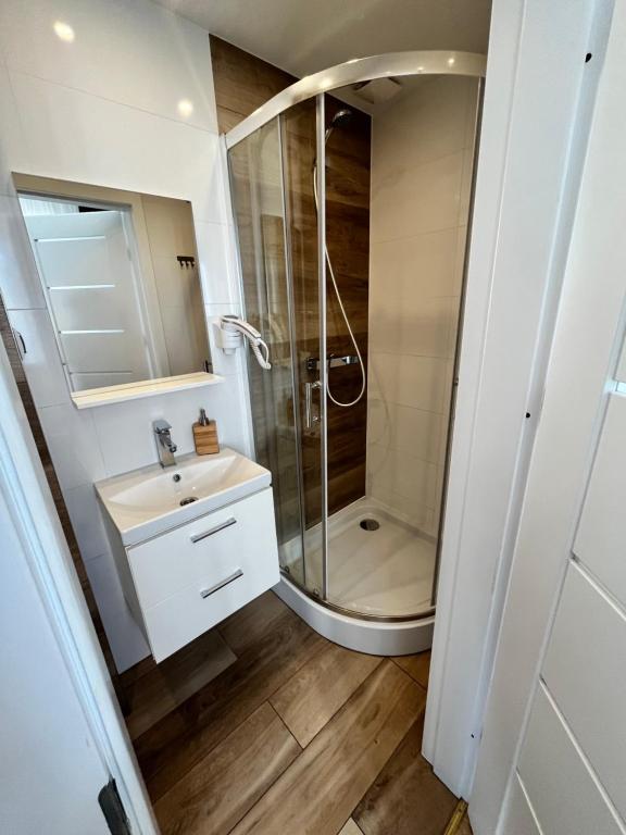 Kúpeľňa v ubytovaní Hotel i Restauracja „KRISTAL”