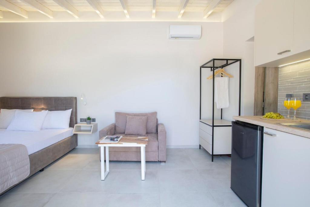 Posteľ alebo postele v izbe v ubytovaní Lefkolia Retreat