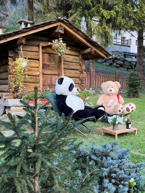 Zahrada ubytování Chalet Blanc "Le Flocon"