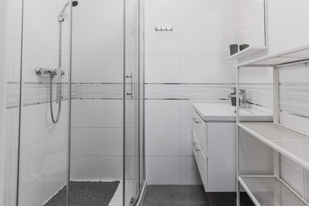 Koupelna v ubytování Apartments Marancin