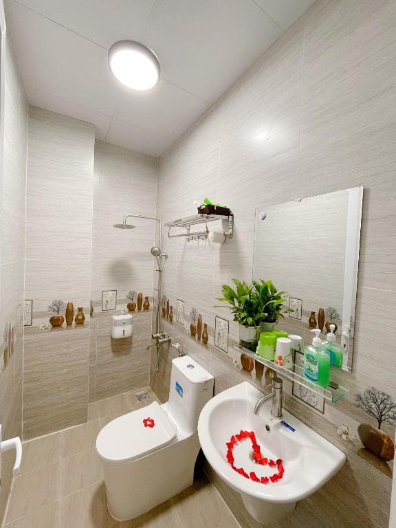 Koupelna v ubytování Moc Nhien Hostel Da Lat
