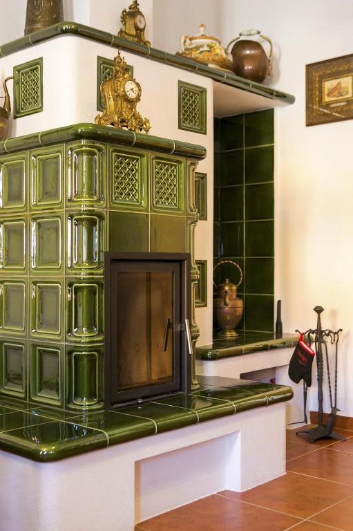 Kuchyň nebo kuchyňský kout v ubytování Apartmány U Anděla