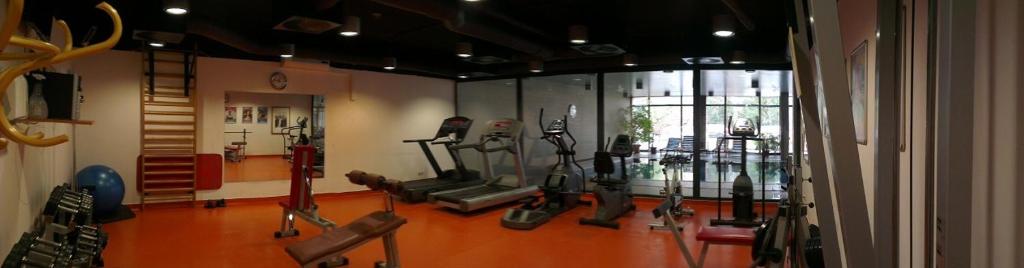 Posilňovňa alebo fitness centrum v ubytovaní Apartman 4 you Wellness
