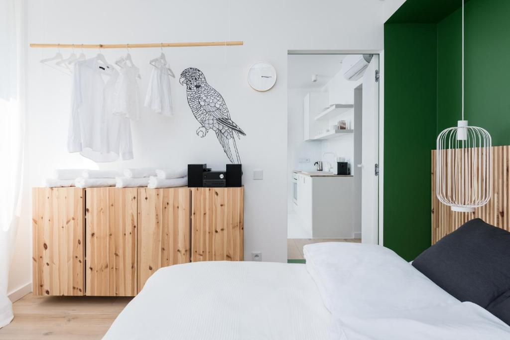Posteľ alebo postele v izbe v ubytovaní Colors Apartments Zator - tylko 10 minut piechotą od Energylandii