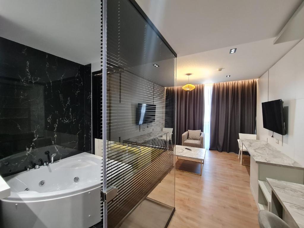 Koupelna v ubytování Regina City Hotel & SPA