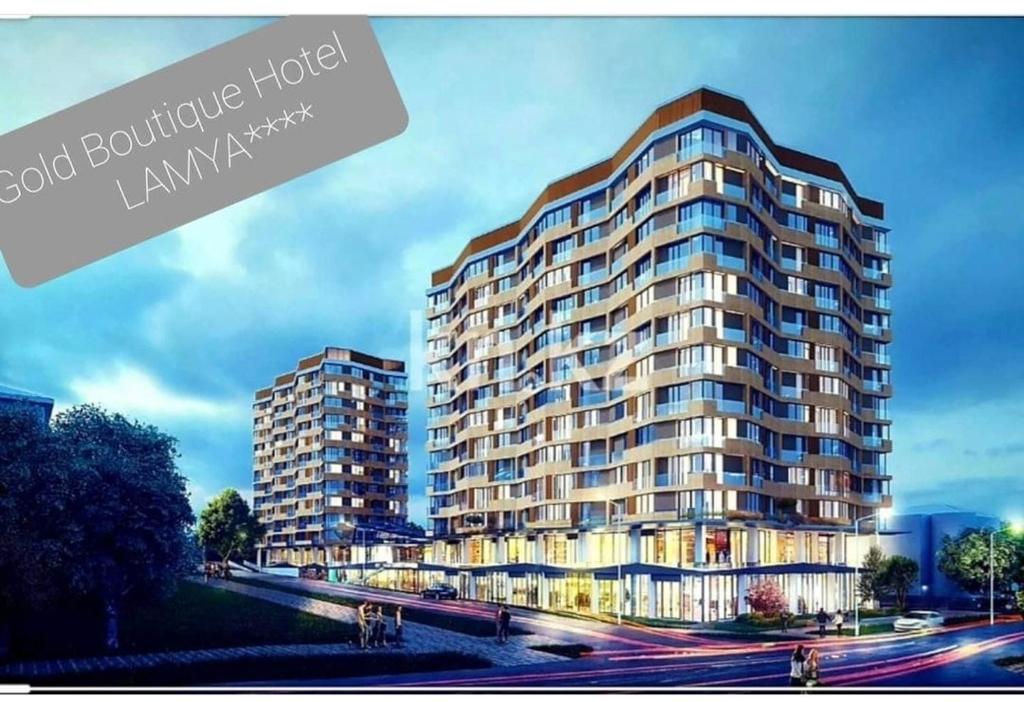 a rendering of a large apartment building at LAMIYA Aparts Hotel in Almaty