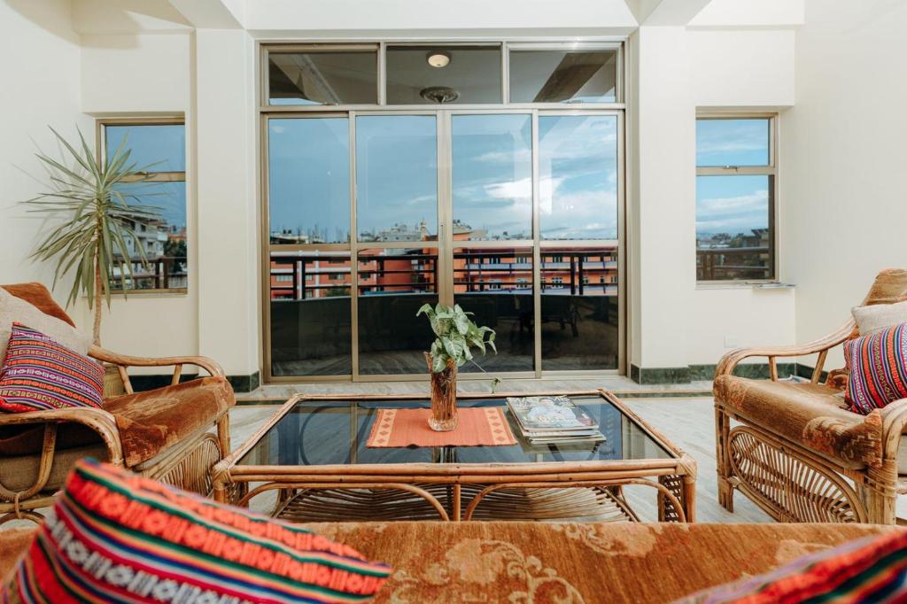 Posezení v ubytování Tise Hotel