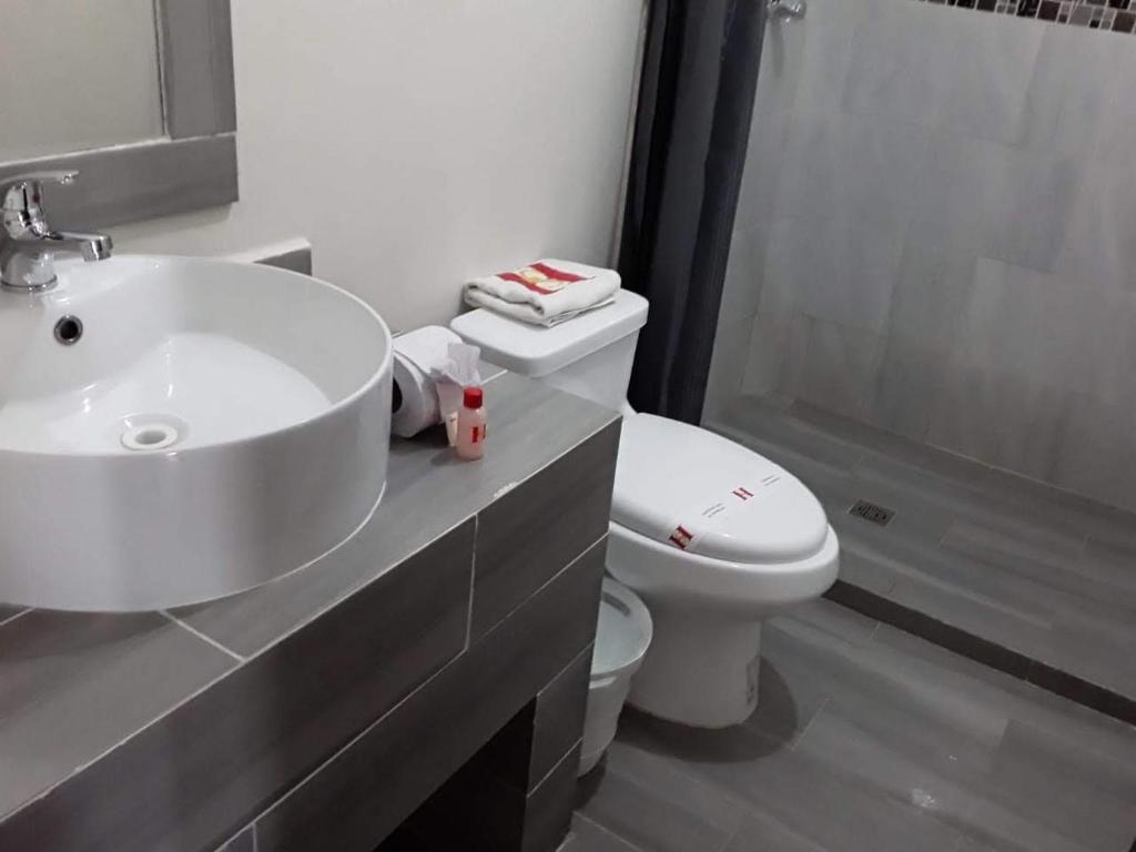Koupelna v ubytování Hotel Sevilla Palenque