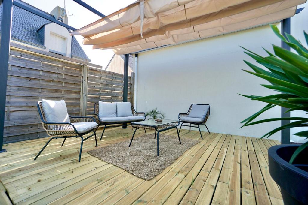 Patio nebo venkovní prostory v ubytování La pointe de sel