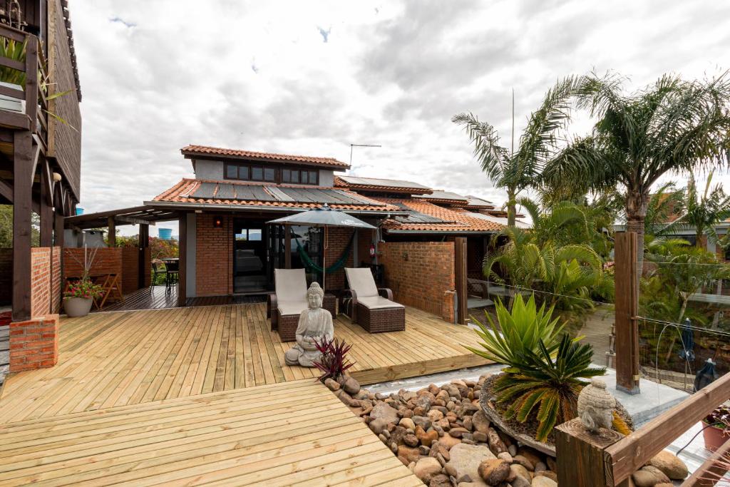 Балкон или терраса в Pousada Descanso do Rei - Vista Para o Mar & Melhor Localização da Praia do Rosa