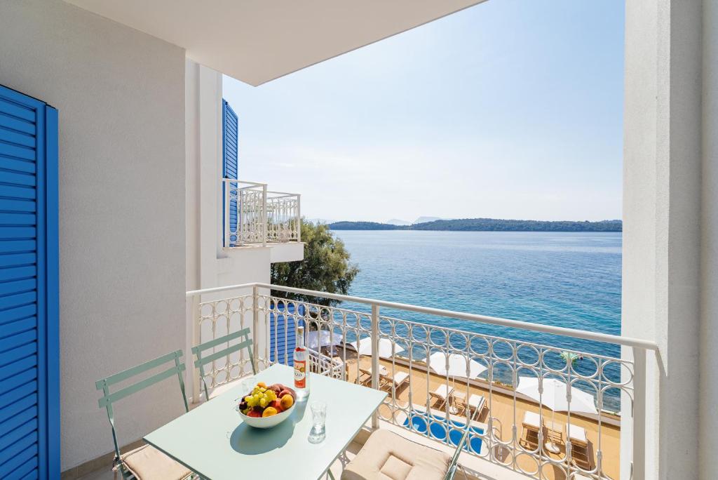 Balkón alebo terasa v ubytovaní Greek Beach House Complex A5