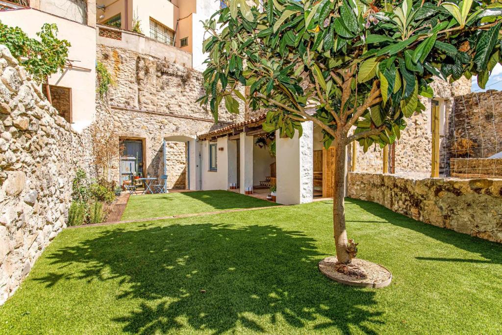 Vonkajšia záhrada v ubytovaní El Molino de Besalú Casa con jardín