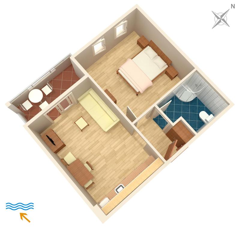 Plán poschodí v ubytovaní Apartment Duce 9437e
