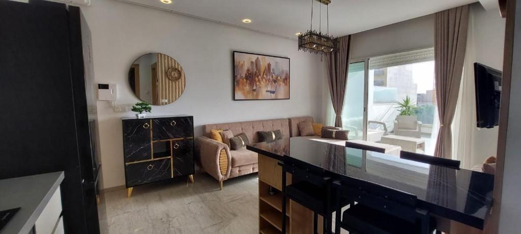 Kuchyň nebo kuchyňský kout v ubytování Horizon Appartment - Hammamet Nord