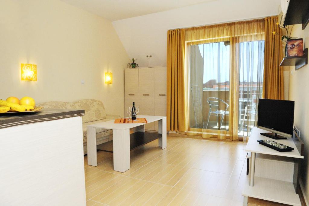 TV a/nebo společenská místnost v ubytování Hotel Iris