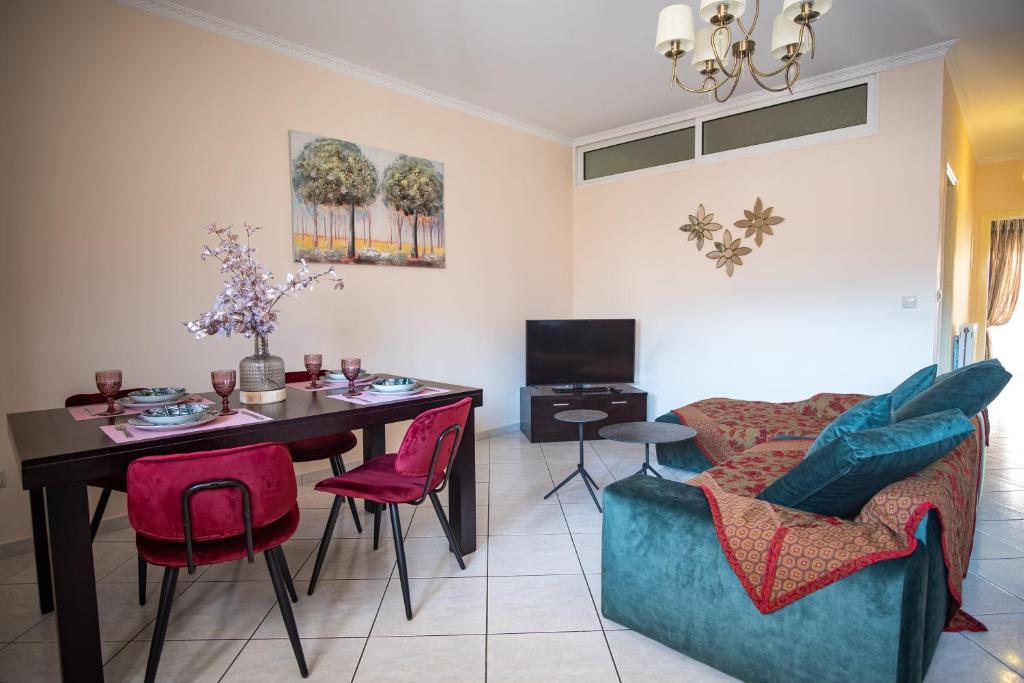 Posezení v ubytování Erifili Luxury Apartment