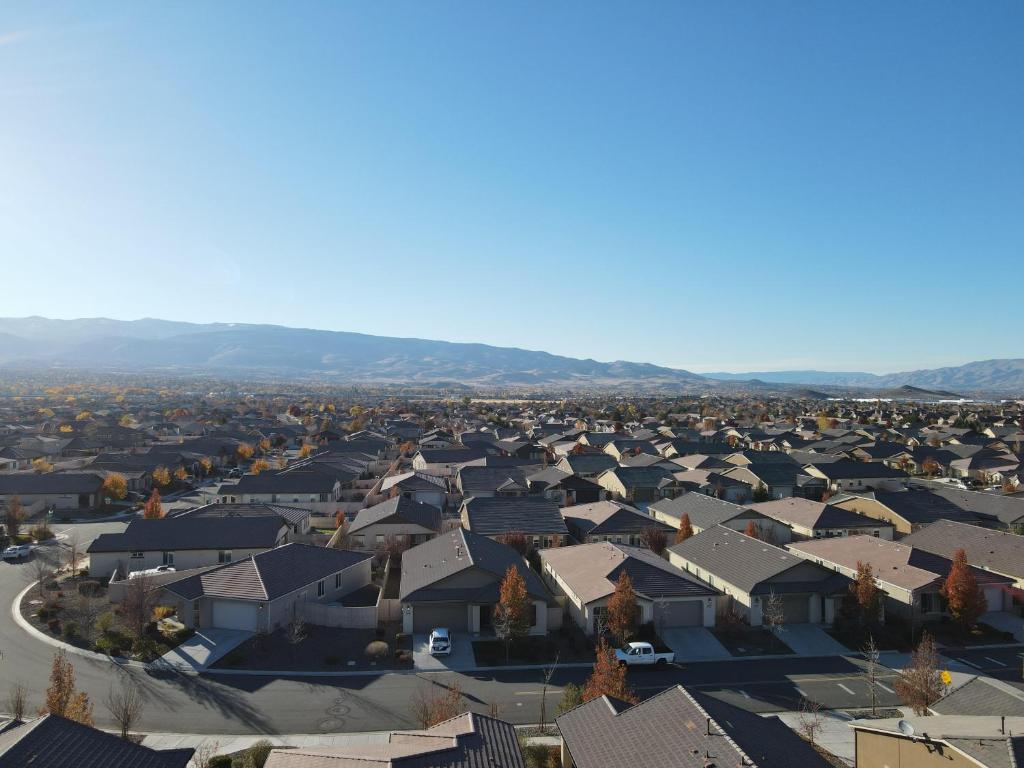 an aerial view of houses in a subdivision at Dream Family Home in South Reno 4 bed 30 Min to Lake Tahoe in Steamboat