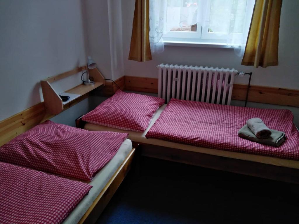 Postel nebo postele na pokoji v ubytování Penzion Iris Krkonoše