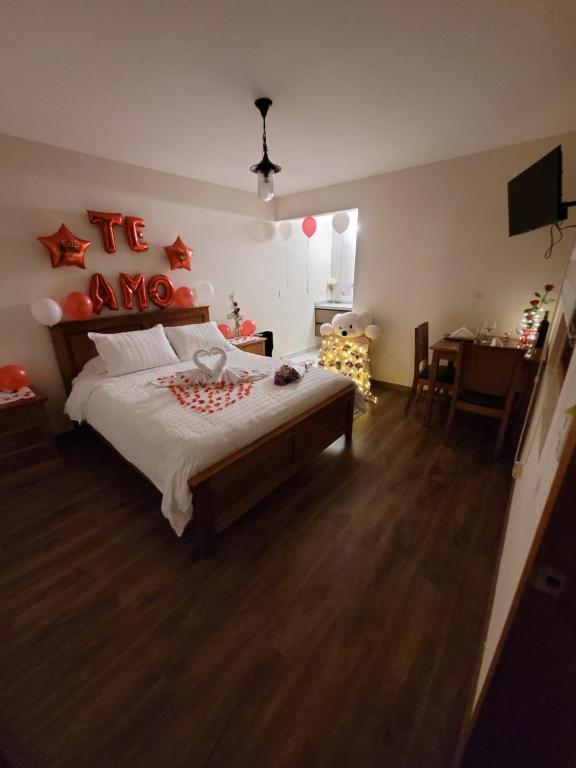 Postel nebo postele na pokoji v ubytování Quinta San Felipe