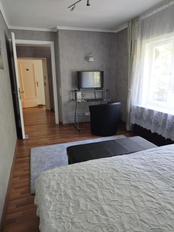 Postel nebo postele na pokoji v ubytování Schmökermühle