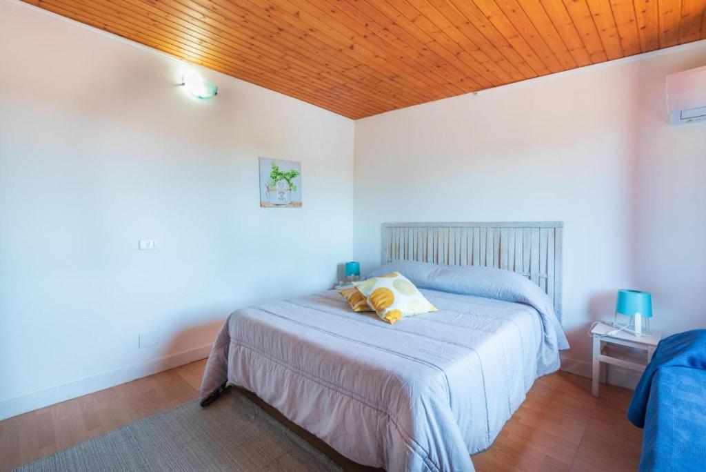 Кровать или кровати в номере Villa con piscina al mare