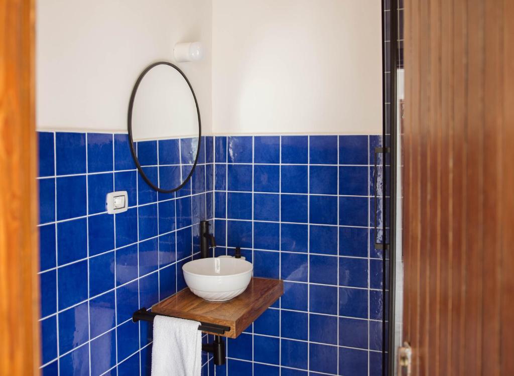 Koupelna v ubytování Casa aMmare