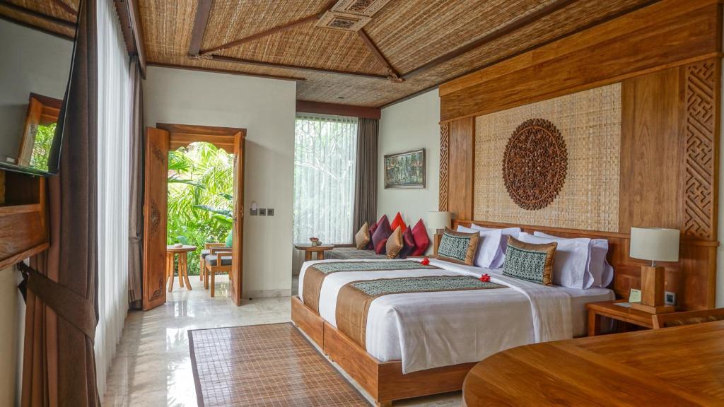 Sakti Garden Resort & Spaにあるベッド