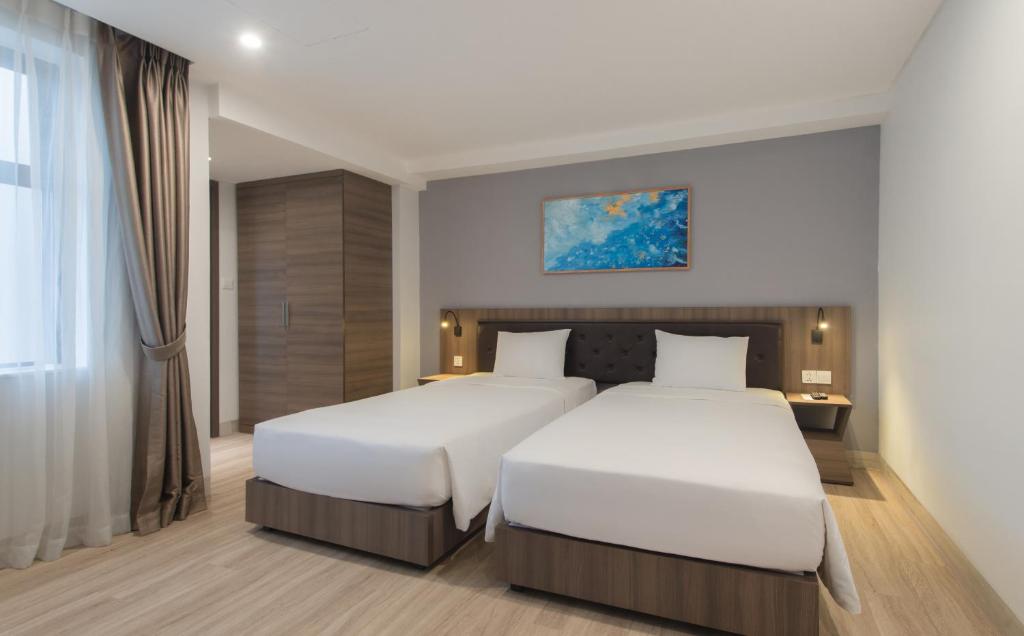 Phòng Deluxe có 2 Giường Đơn Nhìn ra Thành phố