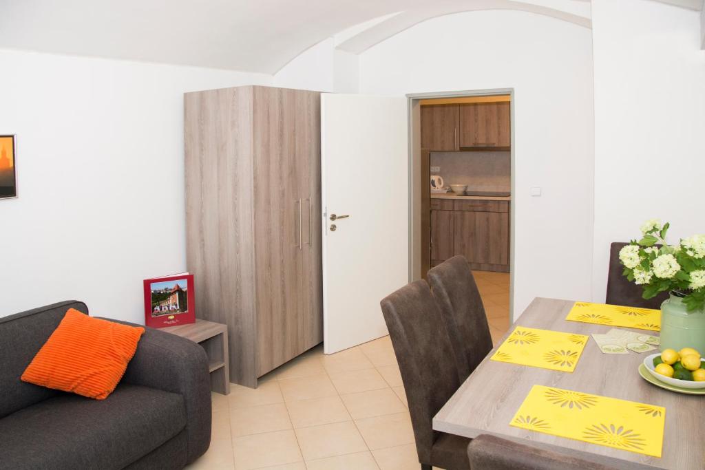 Kuchyň nebo kuchyňský kout v ubytování Limes Apartments