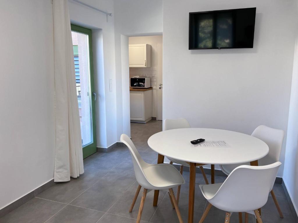 Kuchyň nebo kuchyňský kout v ubytování Lujza Apartman
