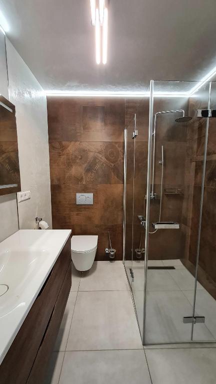 Koupelna v ubytování Dill Hotel