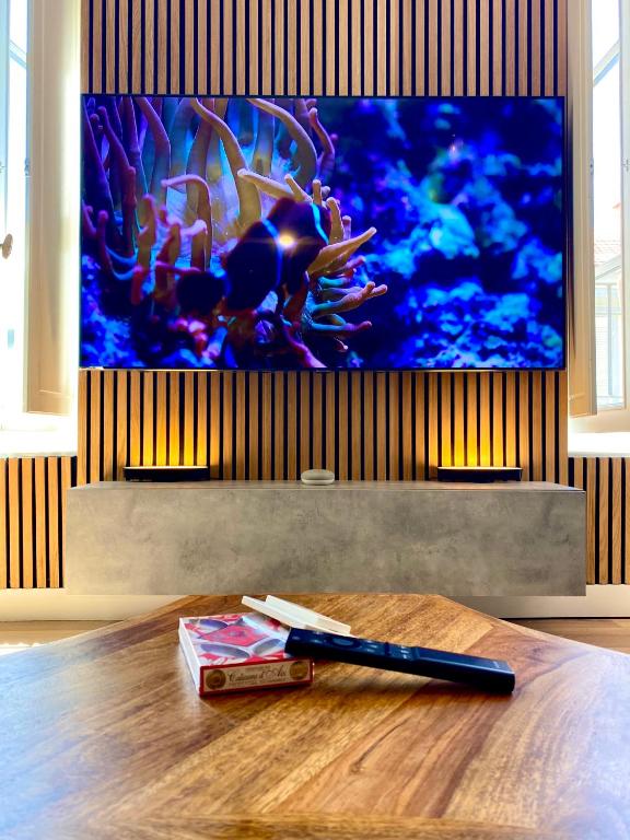 Televízia a/alebo spoločenská miestnosť v ubytovaní SV - l’Experience Design Duplex in Marseille