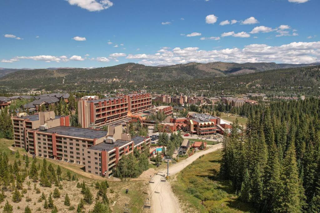 an aerial view of a city with buildings and trees at Beaver Run Resort Studio in Breckenridge