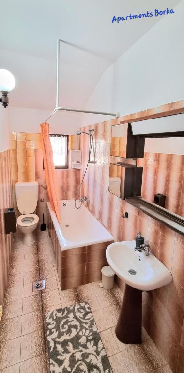 Kúpeľňa v ubytovaní Apartments Borka
