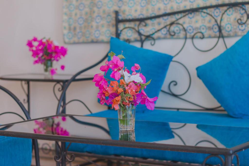 Posezení v ubytování Auberge du Marabout