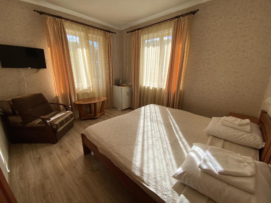Postel nebo postele na pokoji v ubytování Edelweiss