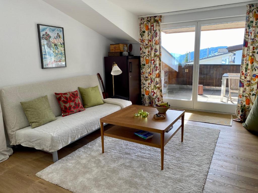 Posezení v ubytování Beautiful apartment with fantastic views