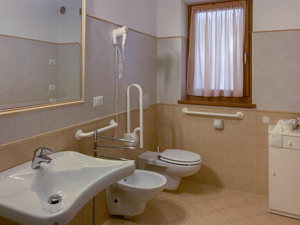 Koupelna v ubytování Agritur al Vigneto