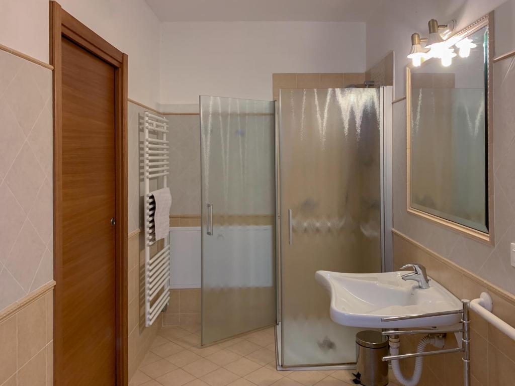 Koupelna v ubytování Agritur al Vigneto