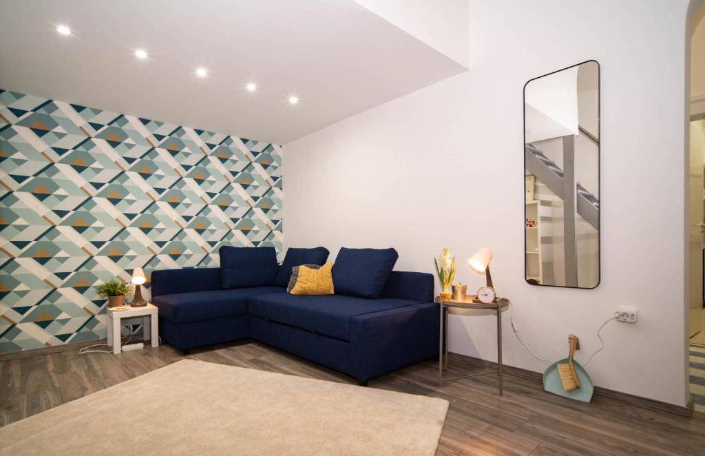 Posedenie v ubytovaní Free parking! Linden apartment, AC, Smart TV, WIFI