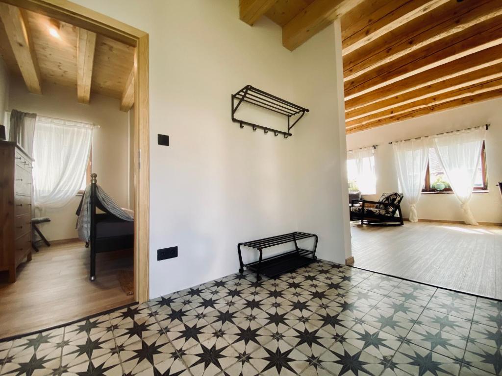 Posezení v ubytování Relax apartmány na statku u Orlické přehrady