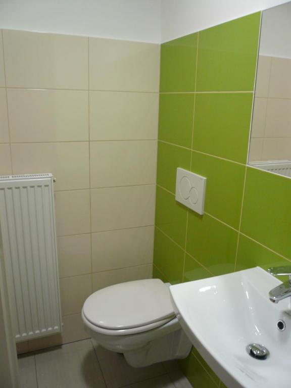 Koupelna v ubytování Hostel Vrba